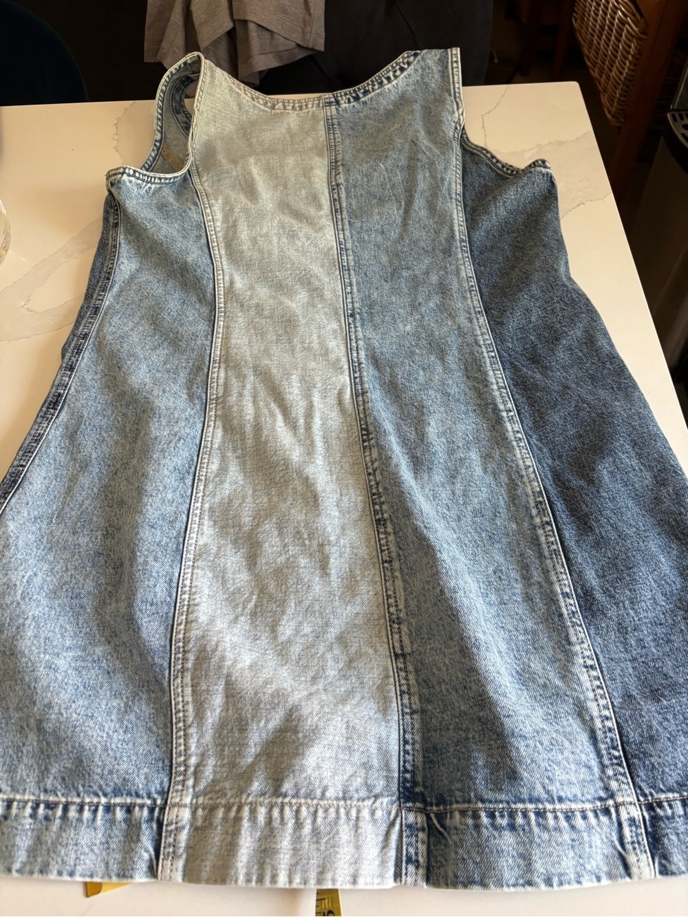 Gap Womens Denim Panel Dress Size L Jumper Style Full Button - Picture 8 of 8